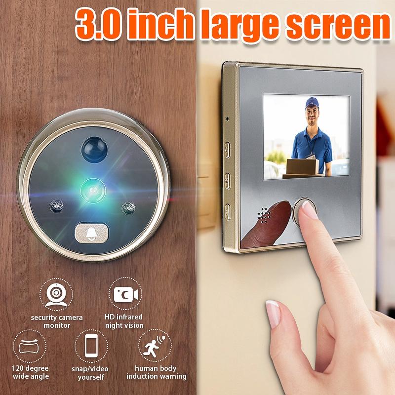 3 Inch Sy-1 TFT LCD HD Digital Door Camera Eye Doorbell Electric Door Eye Move Detection 120 Degree Peephole Viewer Video