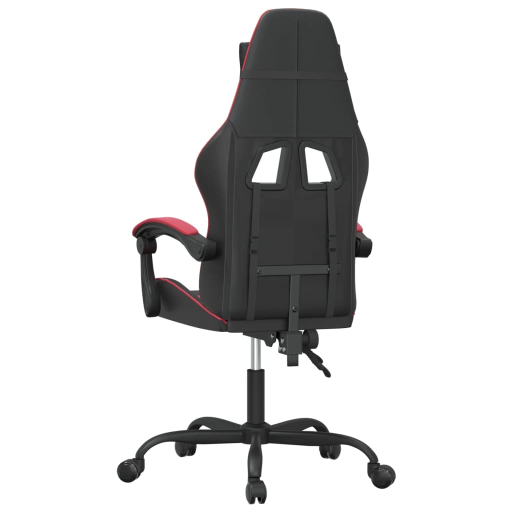 Gaming Chair Black and Burgundy Artificial Leather
