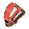 ZETT Pro Status Soft Baseball Glove for Red x Black Size 9 Outfielders, Right-Handed Throwers, (6419), (BRGB32247)