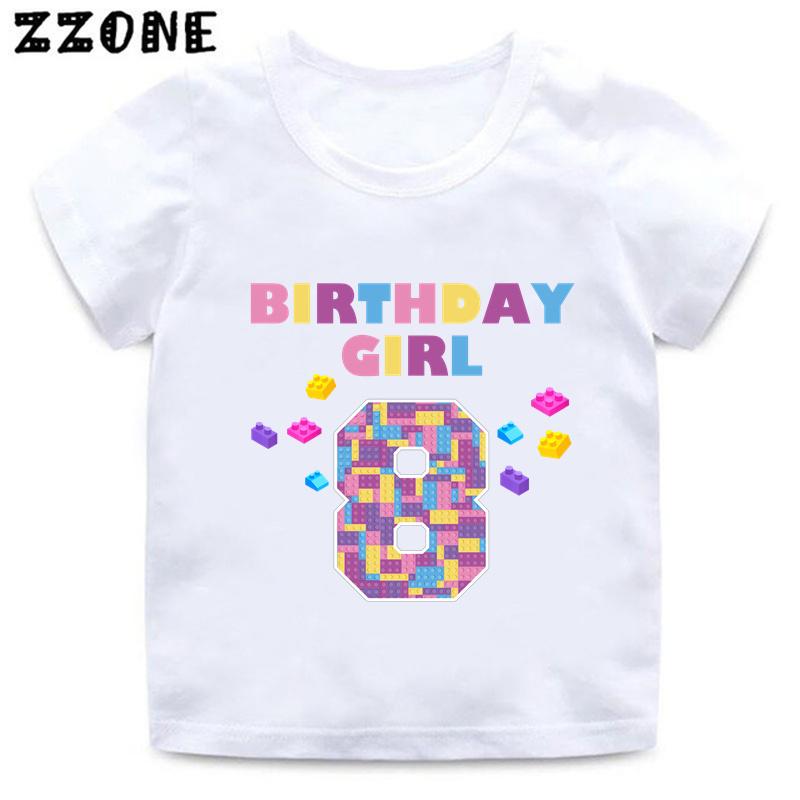 Master Builder Blocks Building Print Cartoon Girls Clothes 1 2 3 4 5 6 7 8 9 Years Happy Birthday Kids T shirt Baby Boys TShirt