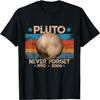 Винтажная футболка Never Forget Pluto Funny Retro Astronomy Space