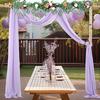 Wedding Arch Drape Chiffon Curtain Drapery Solid Color Tulle Drapery Draping Decoration for Weddings Ceremony Reception Banquets