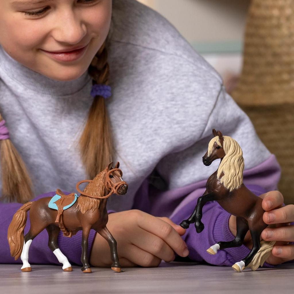 Schleich Horse Club Starter Riding Set, 2-Piece Figures for Role Play (42738)