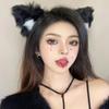 Cute Cat Fox Fur Ear Hair Hoops Night Hairband Headbands Hair Cat Ear Hair Band