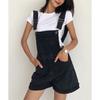 2025 New Summer Denim Strap Shorts For Women, Adjustable Curled Edge Denim Wide Leg Strap Shorts