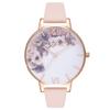 Olivia Burton Watercolor Floral Print White Dial Watch White Women's OB16PP30,