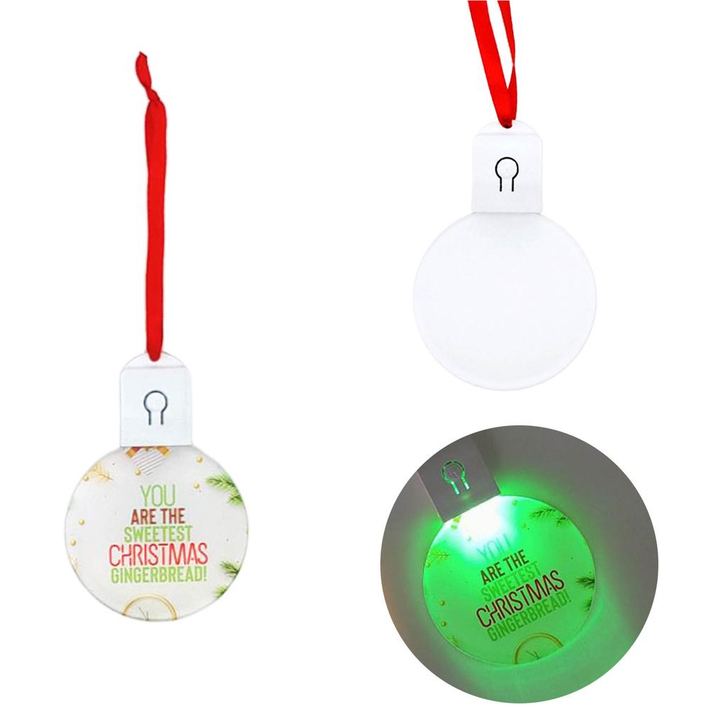 DIY Acrylic Christmas Ornament with LED Light Customizable Sublimation Crafts Sublimation Ornament Blanks Pendants