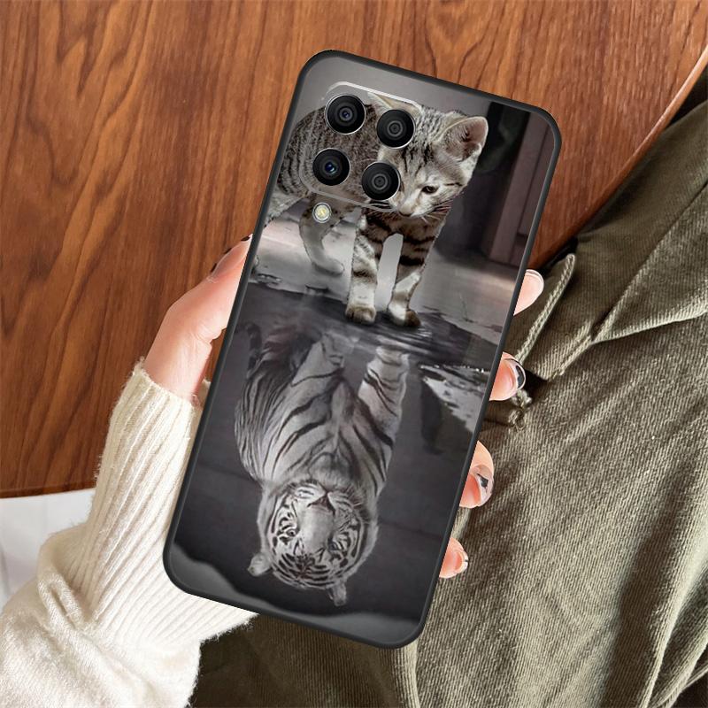 Animal Big Cat Kitten Tiger Case For Samsung Galaxy M11 M21 M31 M35 M12 M13 M14 M15 M16 M36 M56 M53 M32 M52 M55 M34 M54