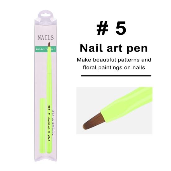 Ручка для дизайна ногтей, фруктово-зеленая, универсальная, простая в использовании, легкая УФ-маникюрная ручка для красивого дизайна ногтей