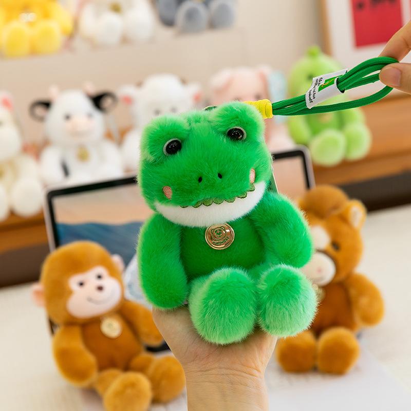 Cute jumping little animal doll panda rabbit cat bear doll palm treasure plush toy long leg doll