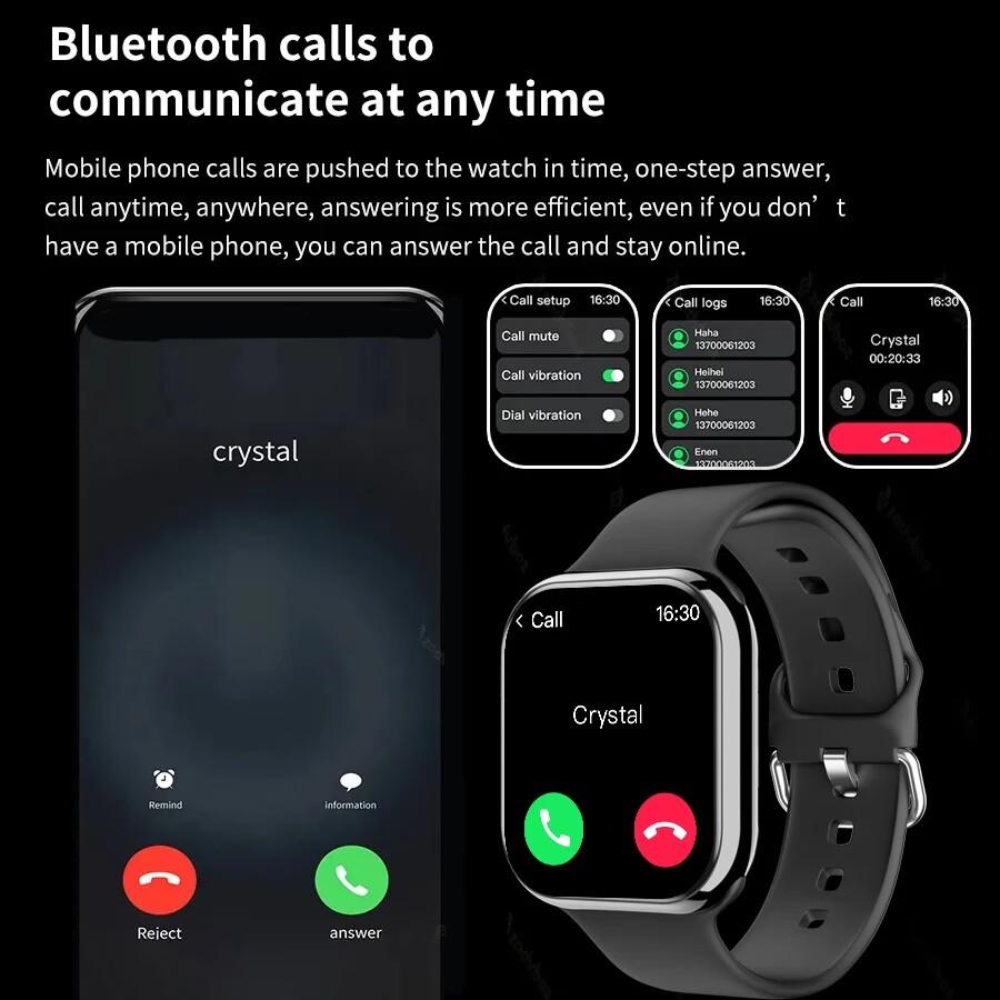 НОВЫЕ умные часы 9 BT Call NFC Heart Rate Sport Fitness Водонепроницаемый Amoled экран Беспроводная зарядка 450 мАч для мужчин и женщин для часов IWO