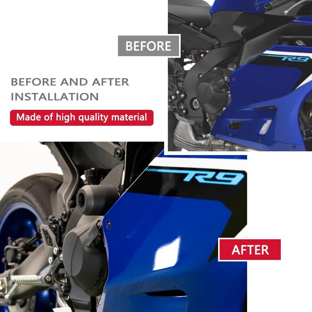 R9 2025 Мотоциклетные амортизаторы рамы для Yamaha YZFR9 2025 2026 YZF R9 Комплект защиты от бокового удара Защитный шарик от падения Противоскользящий блок