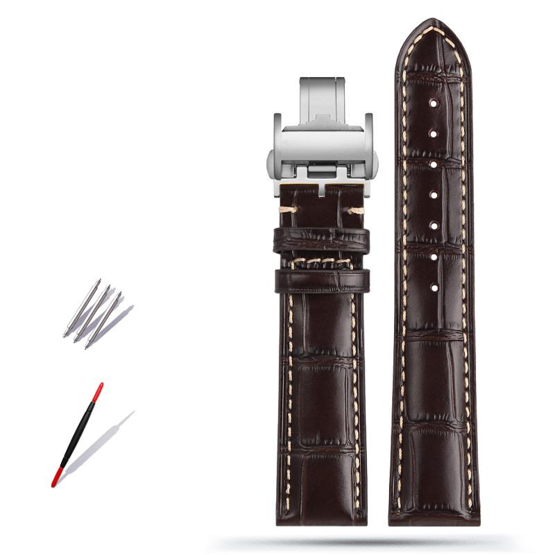 Классический ремешок для часов из коровьей кожи 19 мм, 20 мм, 21 мм для коллекции Longines Masters L3 L4 L2.628/L2.673 с застежкой-бабочкой