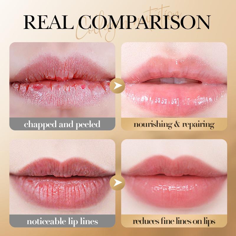 Обогащенный коллагеном бальзам для губ для сухих потрескавшихся губ Интенсивное увлажнение Зимний уход Увлажняющее средство Универсальный 2,7 г