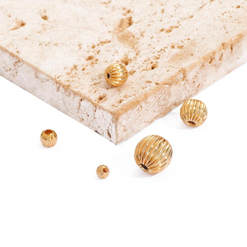 10/50 шт. медные арбузные бусины, круглые распорки для семян, свободные бусины для изготовления ювелирных изделий, браслет, ожерелье «сделай сам»