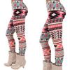 Зимние Теплые Девочка Узкие Обтягивающие Брюки Рождественская Снежинка Олень Вязаные Колготки Брюки Карандаш Леггинсы