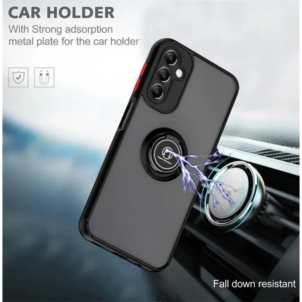 Shockproof Matte  Magnetic Case For Samsung Galaxy S24 S23 S22 S21 S20 Ultra Plus S21 FE A 55 A15 A35 A25 A05 Ring Holder Cover