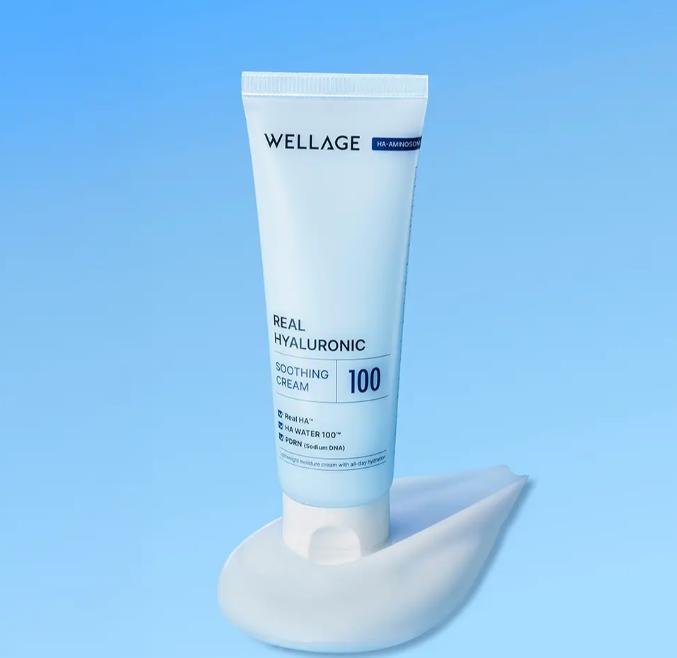 Wellage Real Hyaluronic Soothing Cream 80ml Deep Hydration Moisturizing Cream