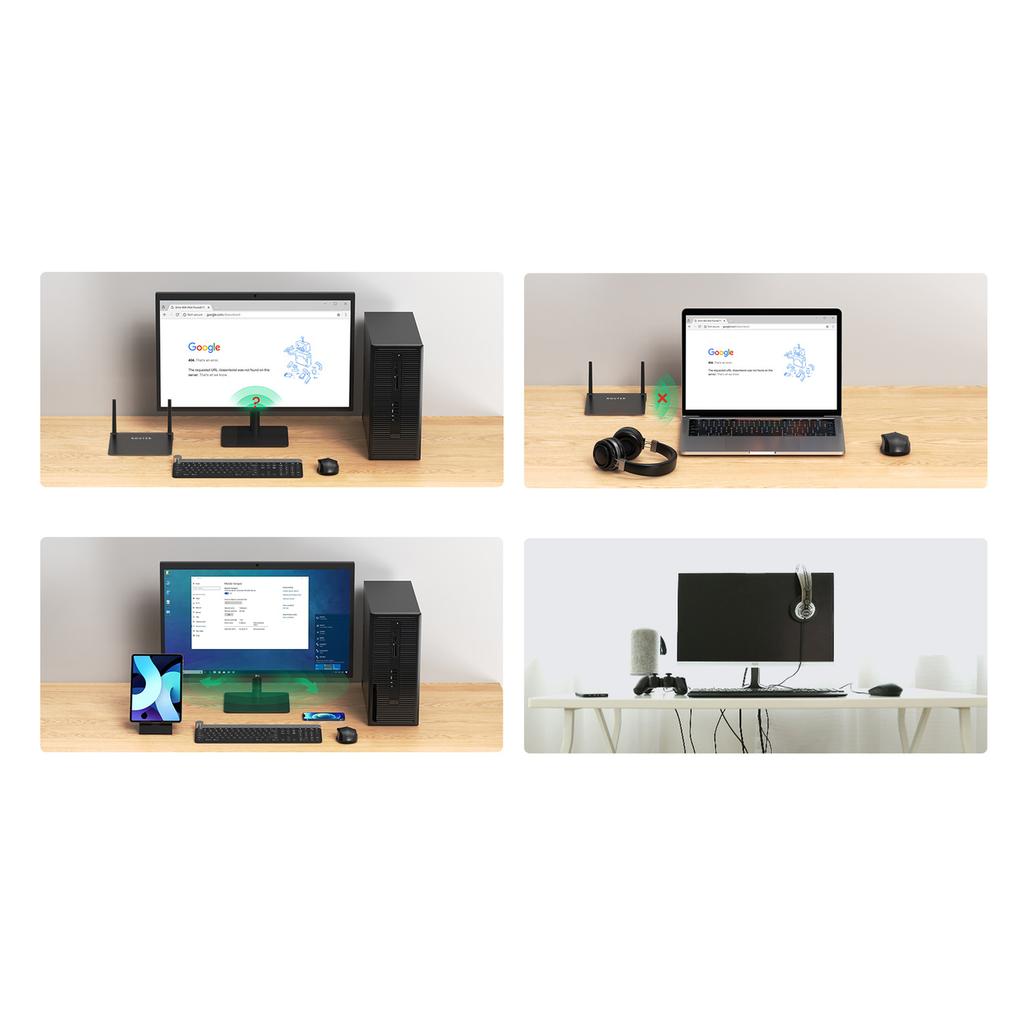 Ugreen WiFi Adapter AC650 Dual-Band USB Dongle, Enhanced Connectivity, Model CM448, Black