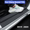 Для Chery Exeed TXL 2019-2026 Автомобильная наклейка на порог двери Защитная полоса порога Защитная пленка от царапин Водонепроницаемая