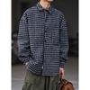 2024 Plaid Long Sleeve Shirt Japanese Hong Kong Style Ins Loose Shirt Boys Summer Trendy Versatile Casual Coat