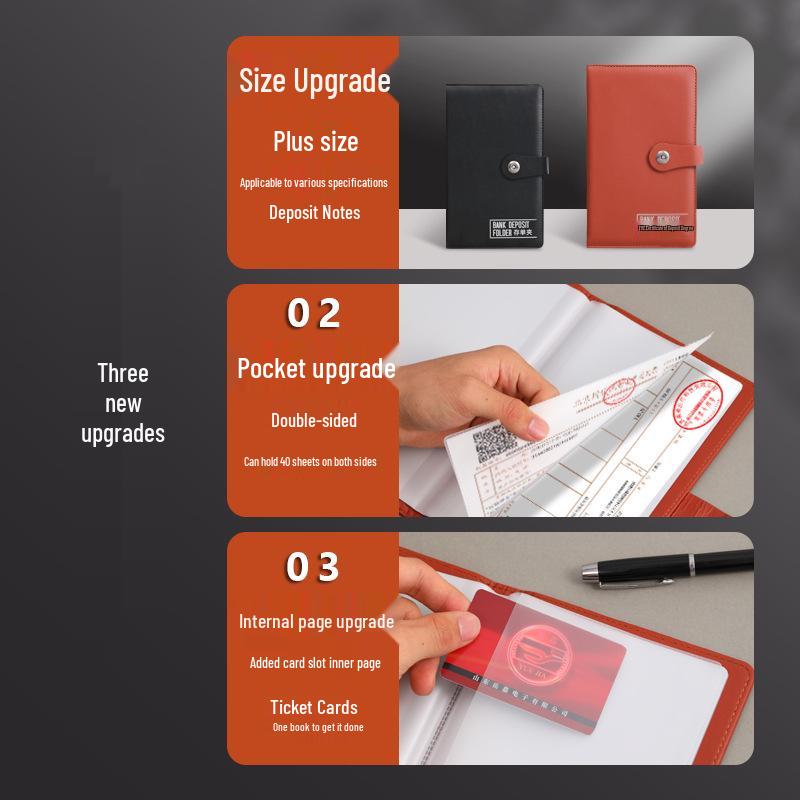 Многофункциональный большой сертификат депозита и зажим для денег для банковского использования