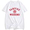 VAMPIRE WEEKEND Студенческая футболка Летняя футболка с коротким рукавом Хлопковые мужские футболки Круглый вырез Модная печать Футболки Мужские Женские Футболки