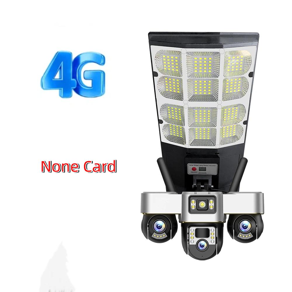 New Solar Street Light & Security Camera – Automatic Power, Smart Lighting, Three-Lens 4G WiFi Camera