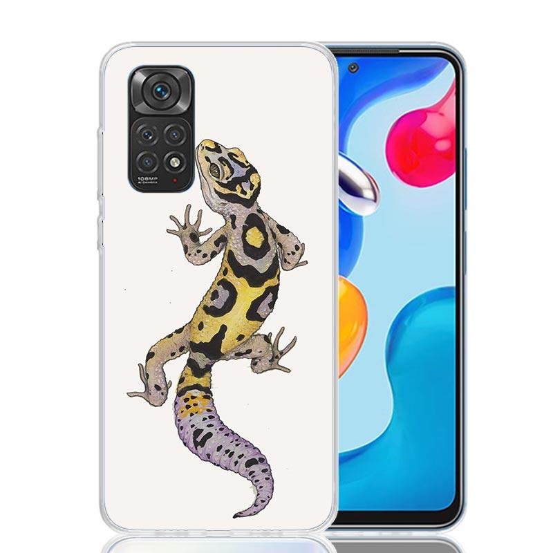 Lizards Geckos Phone Case For Xiaomi Redmi Note 15 14 13 12S 12 Pro Plus 11S 11E 11 11T 10S 10 Art Soft Pattern Cover Redmi Note