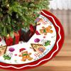90/120cm Christmas Tree Skirt Snowman Reindeer Snowflake Tree Mat 2024 Christmas Home Decoration Winter Holiday New Year Gifts