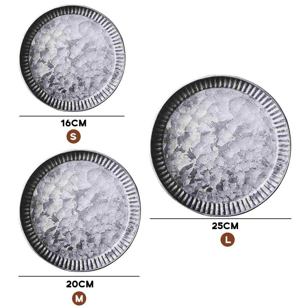 Ретро Круглая Тарелка для Хранения из Старого Железа с Ручкой, Декоративный Поднос, Подносы для Хлеба, Винтажная Железная Тарелка