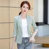 Small Suit Jacket for Women In Summer Thin Casual New Short Small Clasp Sleeve Linen Mid-sleeved Suit