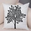 Скандинавский стиль Чехол для подушки с зелеными листьями Декор Мультяшный принт дерева Наволочка для дивана Дома Автомобиля 45х45см Мягкая плюшевая наволочка