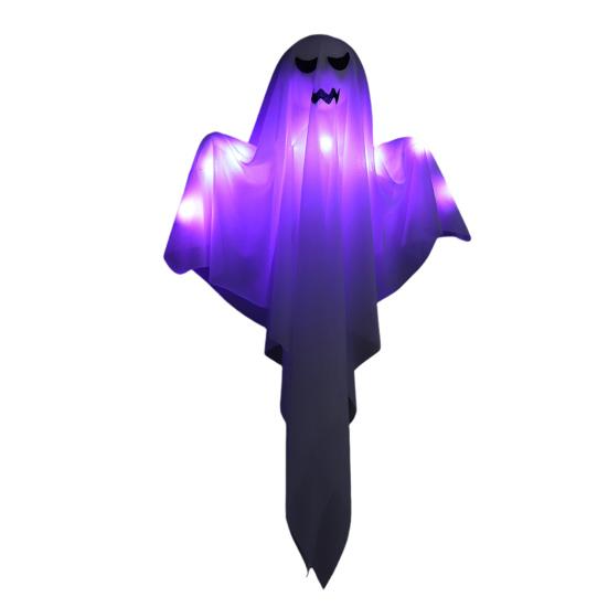 Хэллоуин подвесное украшение-призрак светящийся белый призрак с гирляндой для использования в помещении и на открытом воздухе
