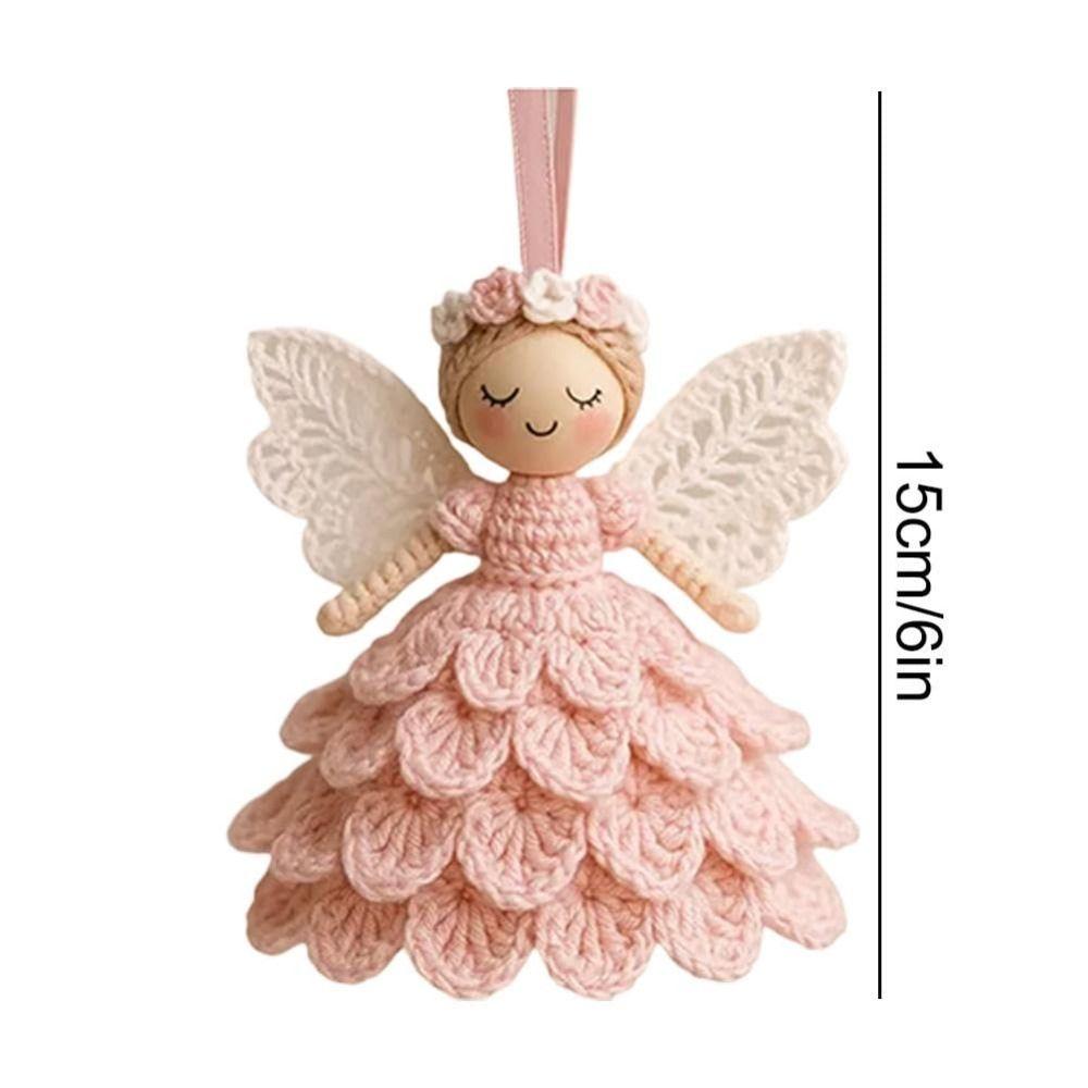 DIY Kit Crochet Angel Ornament Kit Handmade Yarn Craft Set for Christmas Tree Decoration