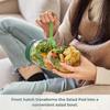 New Salad Pod with Sauce Dressing Container, Vertical Layering Salad Pod with Built-in Bowl, Portable Leakproof All-in-One Salad Lunch Box
