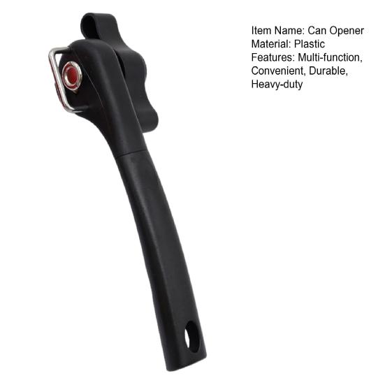 Can Opener Side Opening Manual Opener Ergonomic Handle Stainless Steel Lid Opener for Home Kitchen Bar