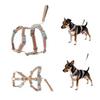 Dog Harness for Automatic Retractable Puppy Walking Easy To Put On and Take Pull Night Reflective Harness and Lead Integrated Set for All Seasons L