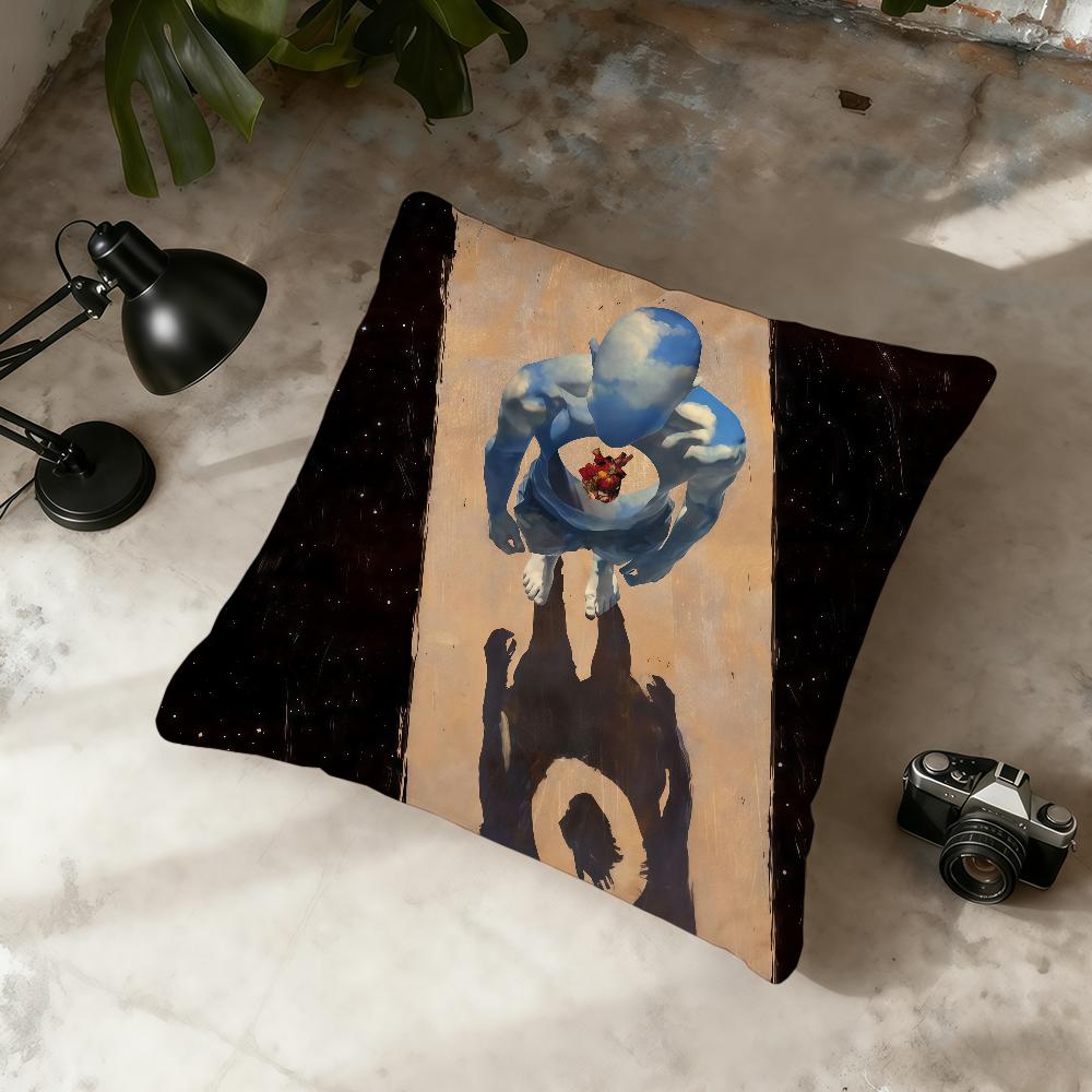 Surrealist Style Painting cushion cover Home Office Convenient Nordic Simplicity Hit With Zipper Cushion Cover