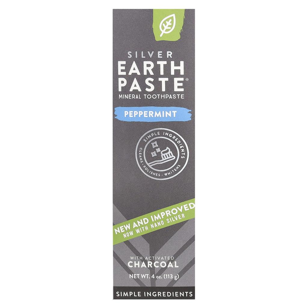 Redmond Trading Company Silver Earth Paste®, минеральная зубная паста, перечная мята, 4 унции (113 г)