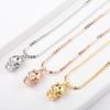 Benmingnian 18k Gold-Plated Tiger Pendant Necklace for Women - Non-Fading Titanium Steel Clavicle Chain.