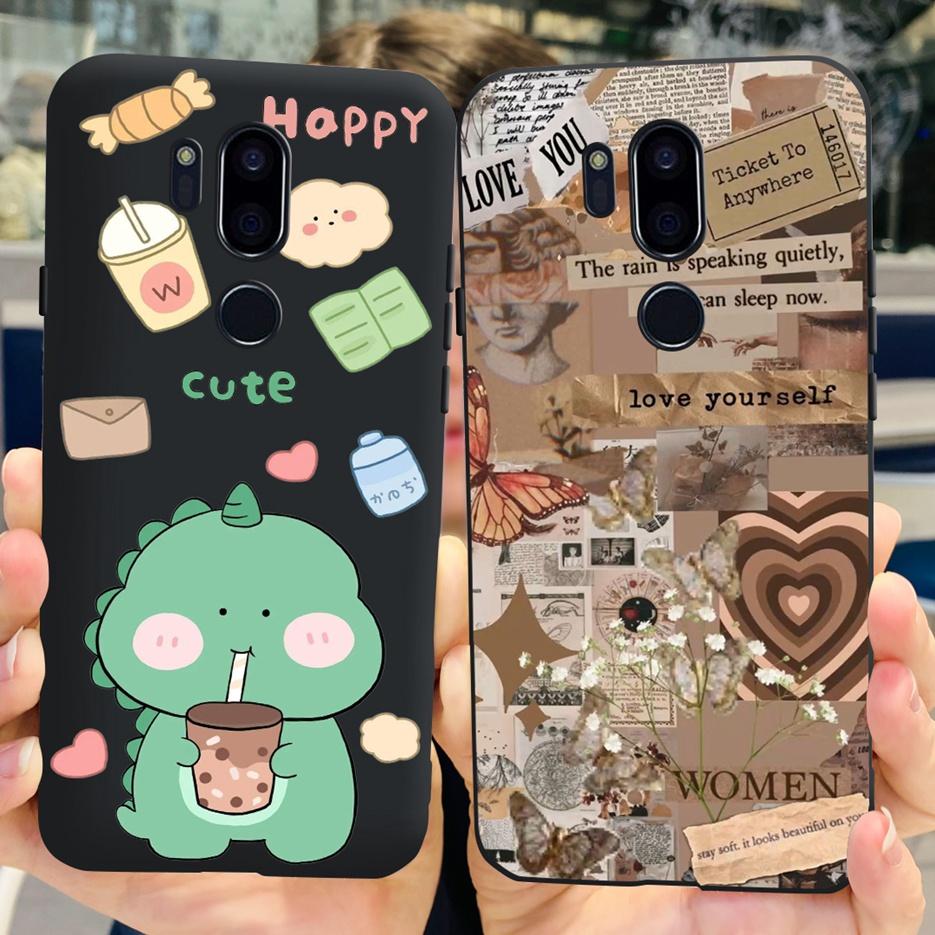 For LG G7 thinQ Case G710EM LM-G710 G710 Luxury Painted Cover Soft Silicone Phone Cases For LG G7 ThinQ Back Covers 6.1'' Bumper