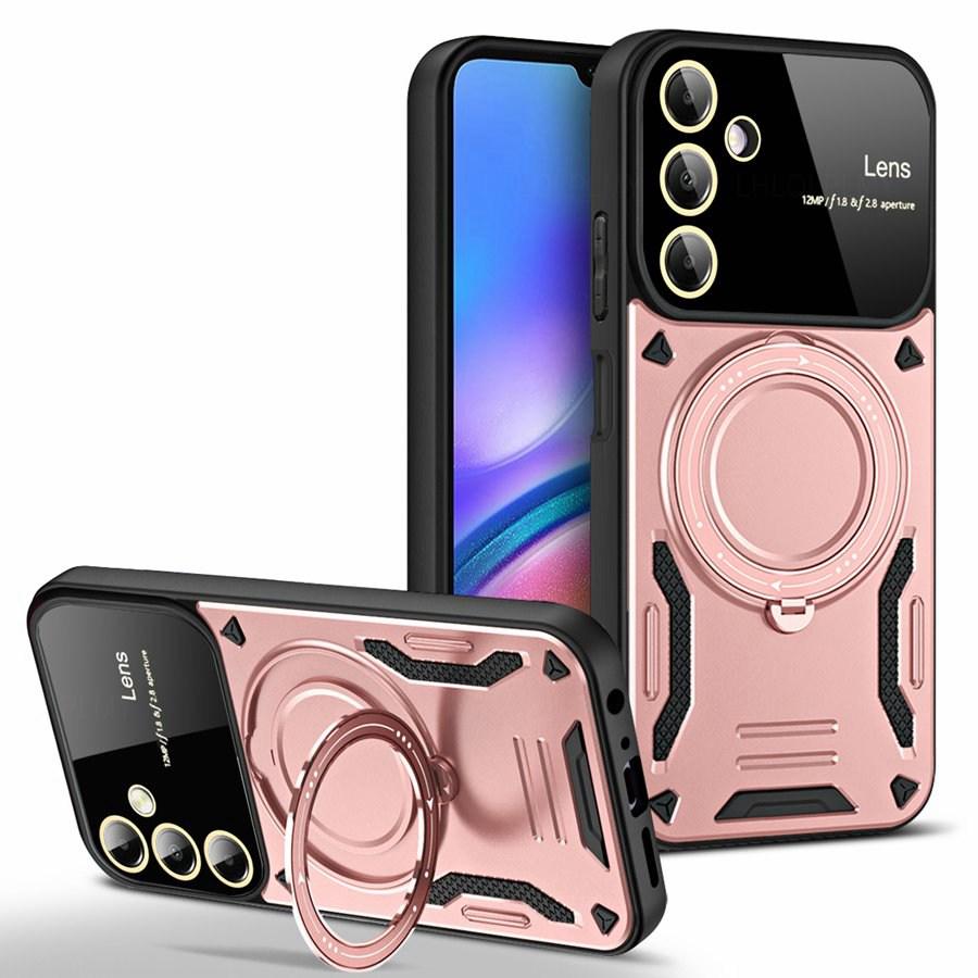 Вращающийся кронштейн большой объектив защитный чехол для Samsung Galaxy A54 A34 A14 5G A26 A13 A23 A15 A25 A16 A36 A35 A56 A33 A52 A53 A55 A32 бронированный чехол