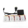 (Camping tools)3.7V 800mAh Lipo Battery (4PCS) with 4 In 1 Charger For X5c X5sw X5 L15 Drone