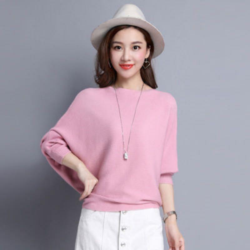 Женский однотонный свитер с короткими рукавами и длинным трикотажным низом на весну и осень