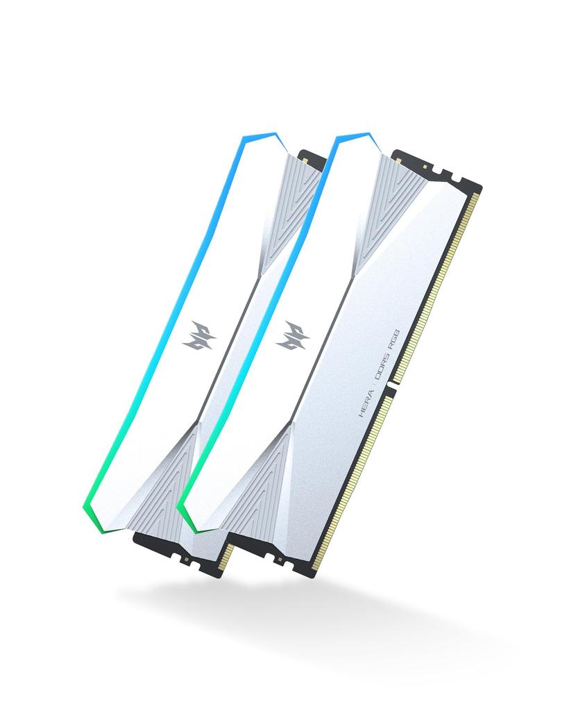 Acer Predator Hera DDR5 Desktop PC 64GB X CL32 Intel XPM AMD EXPO Memory 6400MT/s (PC5-51200) Memory, (2 32GB), RGB, 3.0 Compatible, Kit, Silver,