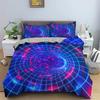 3D Psychedelic Swirl Duvet Cover Abstract Geometric Twin Bedding Set Microfiber Galaxy Comforter Cover For Kids Adult Room Decor