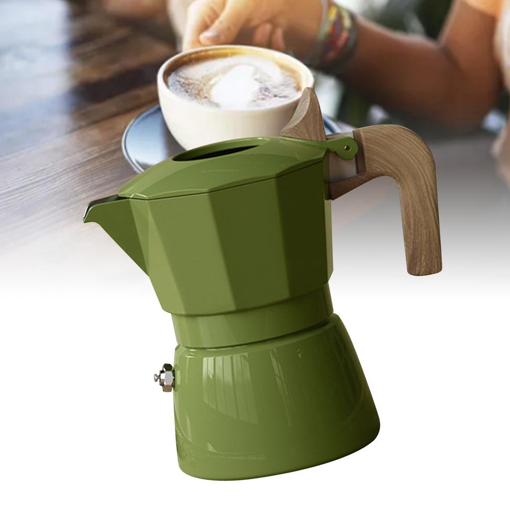 Плита Мока Горшок Профессиональная Портативная Двойные Клапаны Винтажный Стиль Алюминиевый Сплав Кофеварка Горшок