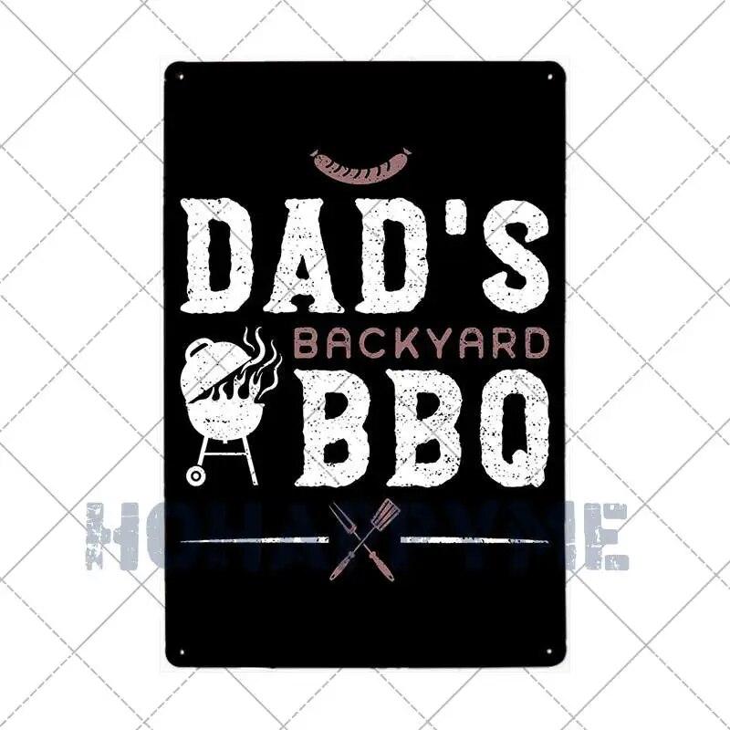 Barbecue Food Hot Dog BBQ Signs Retro Metal Plaque Cafe Bar Pub Signboard Wall Decorative Posters Plate Home Decor 20X30CM