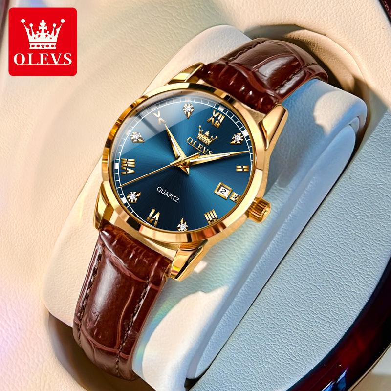 Женские водонепроницаемые кварцевые часы с двойным календарем, одобренные знаменитостями